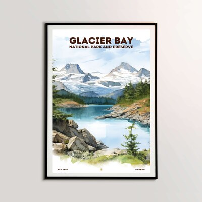 Glacier Bay National Park and Preserve Poster, Travel Art, Office Poster, Home Decor | S8 - image1